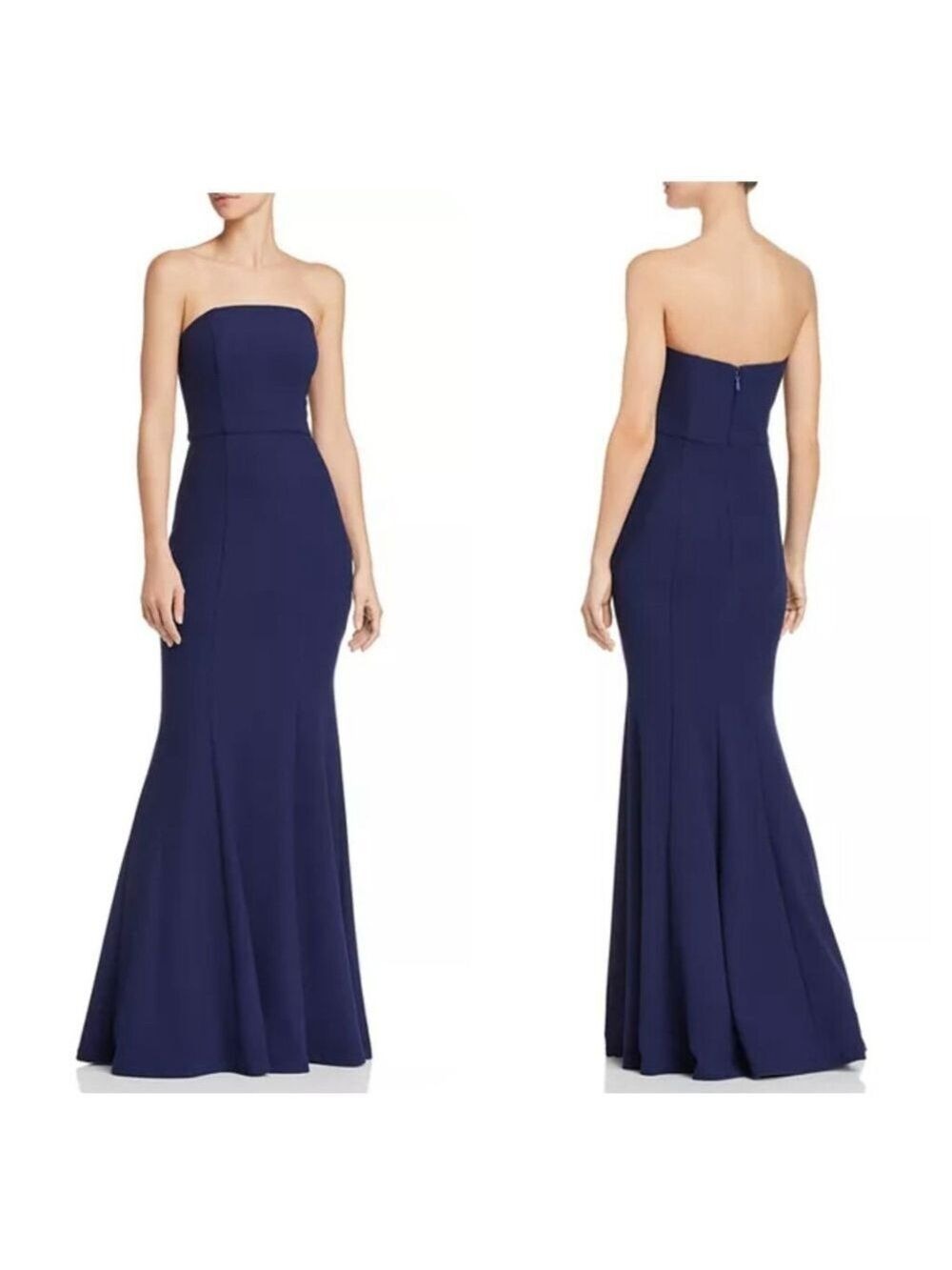 NWOT Bariano Moonstone Convertible Strapless Crepe Mermaid Gown Sz XL